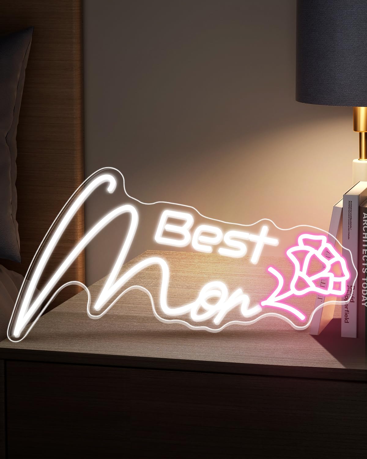 Mother's Day Bestmon Custom Neon Signs Wall Decor 20inch,Dimmable Light Up Sign for Mon Gift