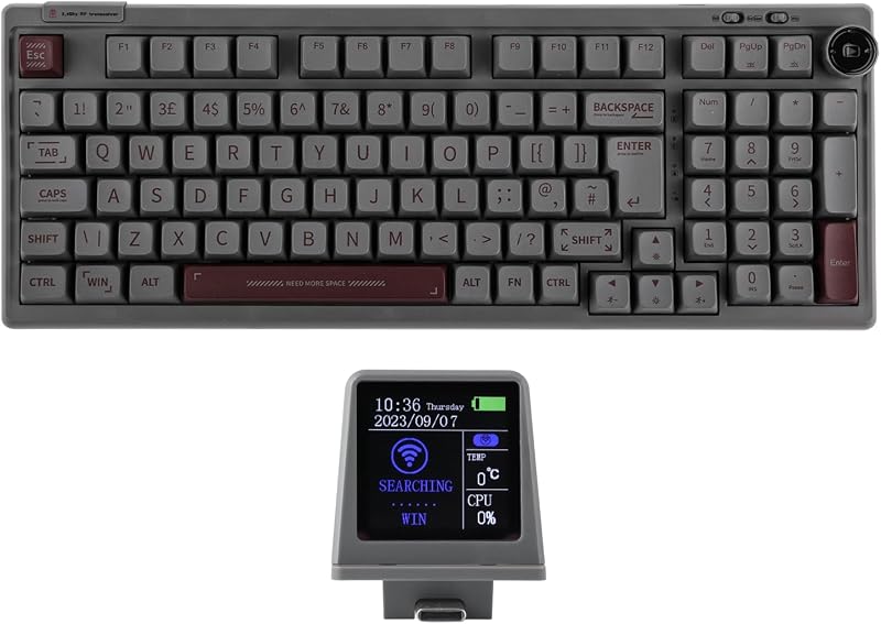 EPOMAKER RT100 97 gombos mechanikus gaming billentyűzet, Wisteria Linear, 5000 mAh