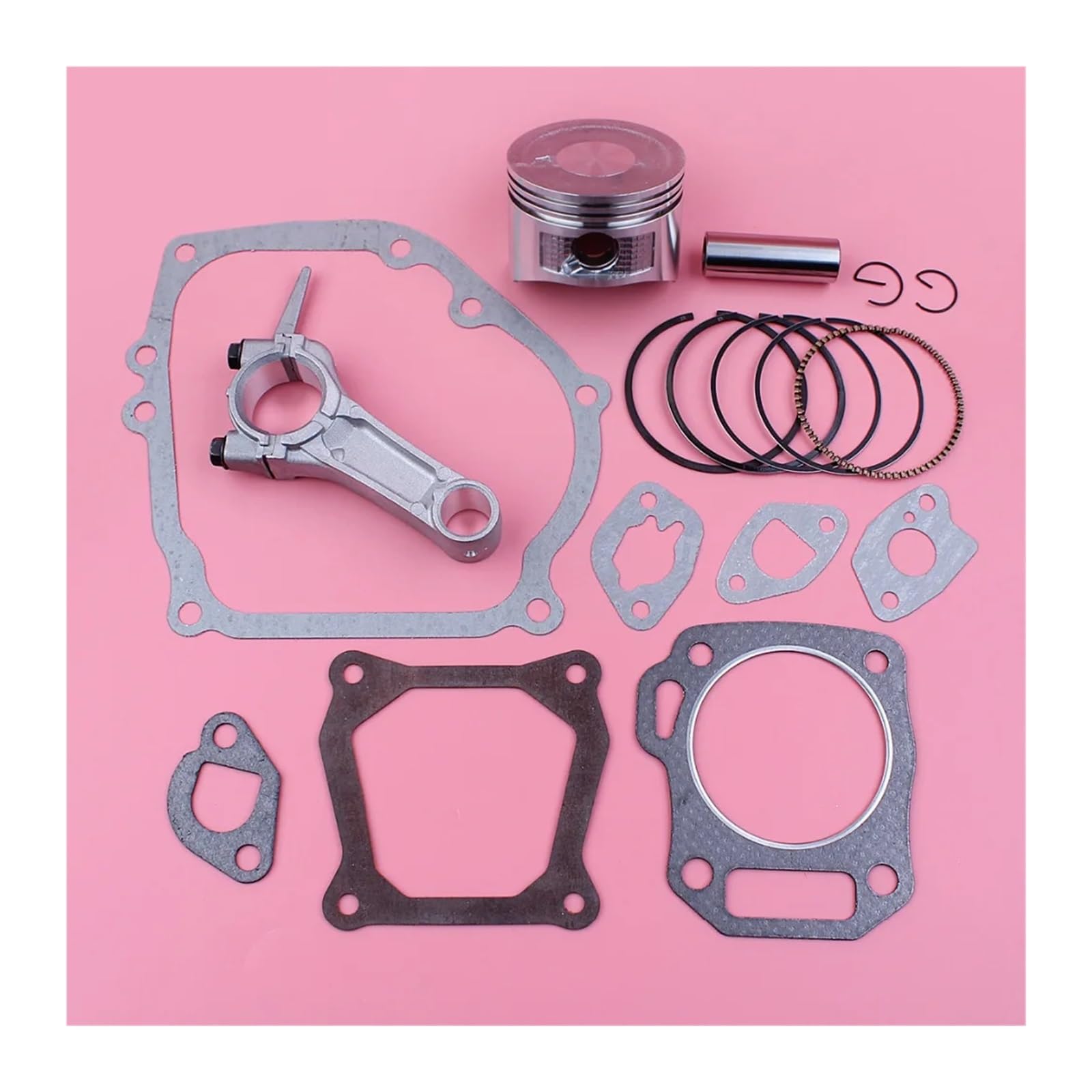 Kit Completo de Juntas de biela y pistón de 68 mm for Motor GX160 de 6,5 HP, Repuesto for cortacésped.