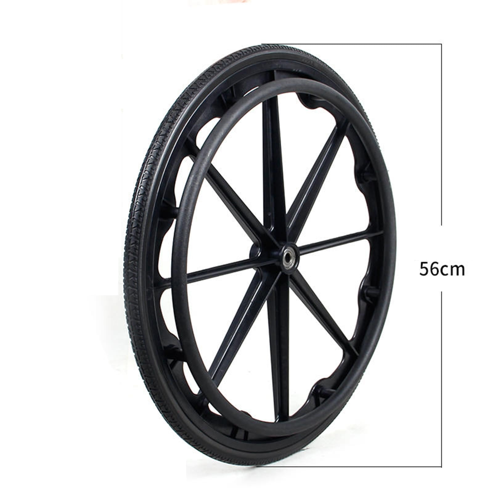 Ruedas traseras for silla de ruedas de 20, 22 y 24 pulgadas, llantas sólidas, ruedas integradas, seguras y duraderas(22 inches)