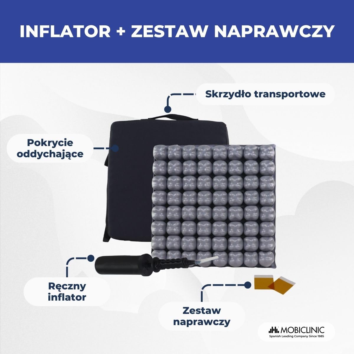 Odleżyny poduszka powietrzna | 1 zawór | oddychająca Case | Mobiclinic
