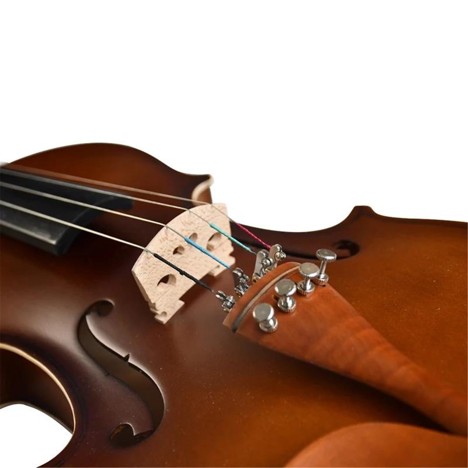 Violino Violino Acustico In Legno Massello Marrone 4/4 Con Accordatori Fini Facile Da Accordare Adatto Ai Principianti