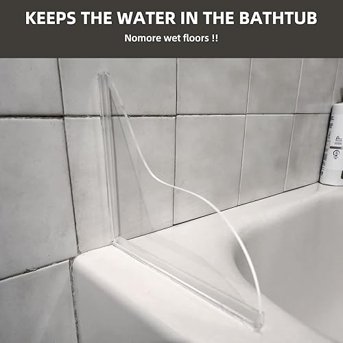 Miniatura 7 de Protector contra salpicaduras de ducha, protector de salpicaduras de esquina transparente para lavabo, bañera, fregadero. Protectores de ducha para