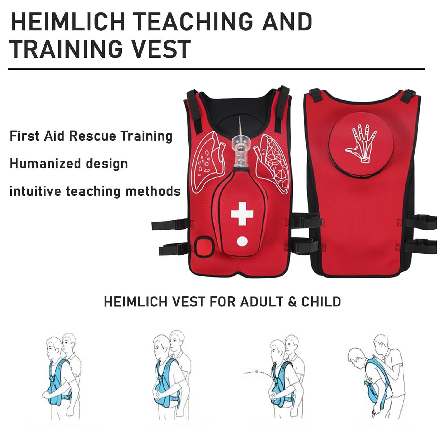 Heimlich - Gilet per allenamento di primo soccorso per adulti e infermieri e studenti