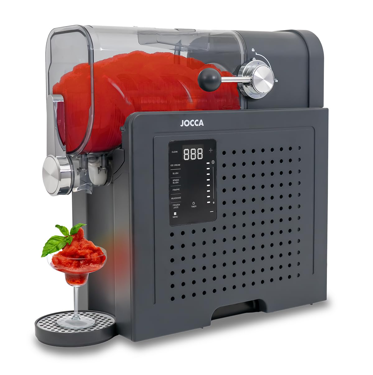 JOCCA - Máquina para Hacer Granizados, Helados, Batidos, Heladera – Capacidad 1,​6L| No necesita hielo| 200W| Acero Inoxidable| Uso Profesional y Doméstico| Control Táctil