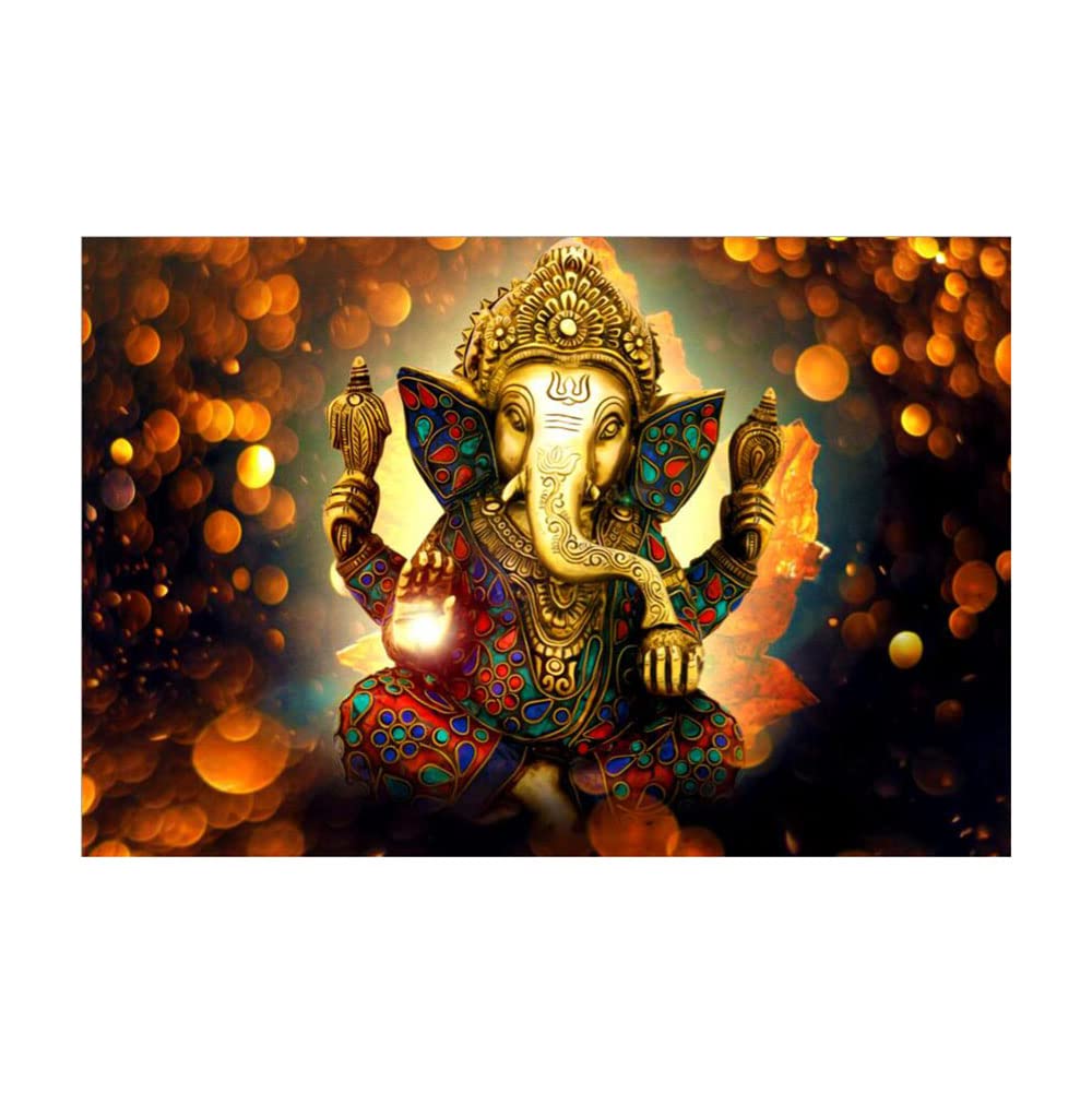 Toile indienne Ganesha moderne : une source d'harmonie et d'énergie positive chez soi