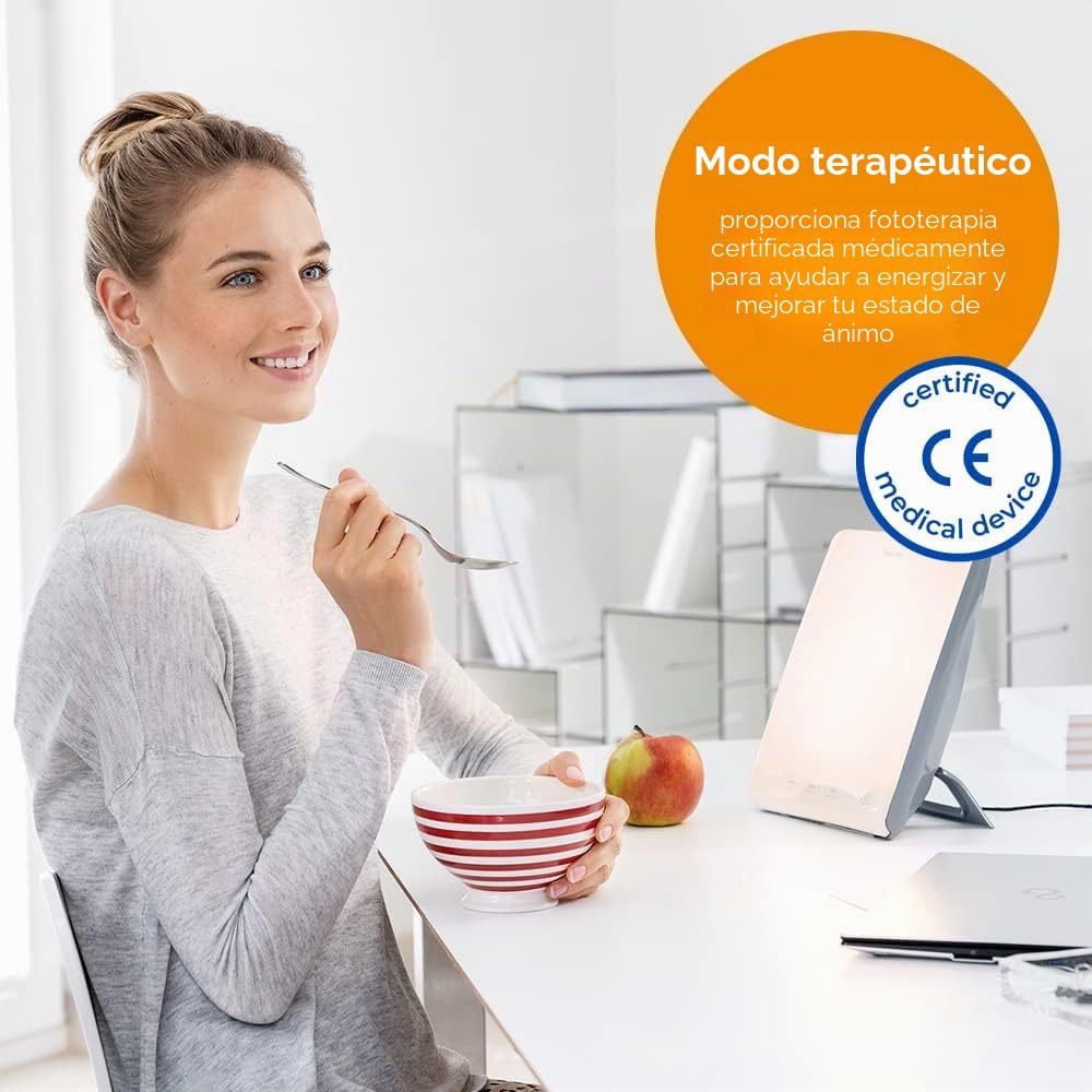 Beurer TL 45 Perfect Day lámpara de día, simulación de luz del día, con 3 temperaturas de color para un ritmo regulado día/noche, iluminación centrada en el humano, ideal para el trabajo o en casa
