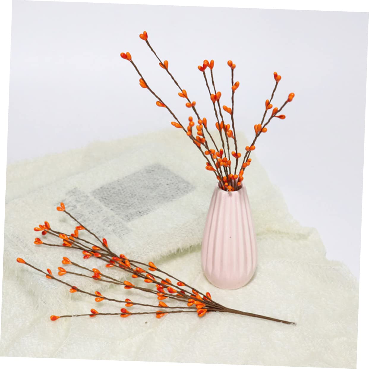 Cabilock 15pezzi Rami Di Bacche Artificiali Per Decorazioni Natalizie Bacche Fittizie Per Composizioni Floreali e Centrotavola Per Ringraziamento