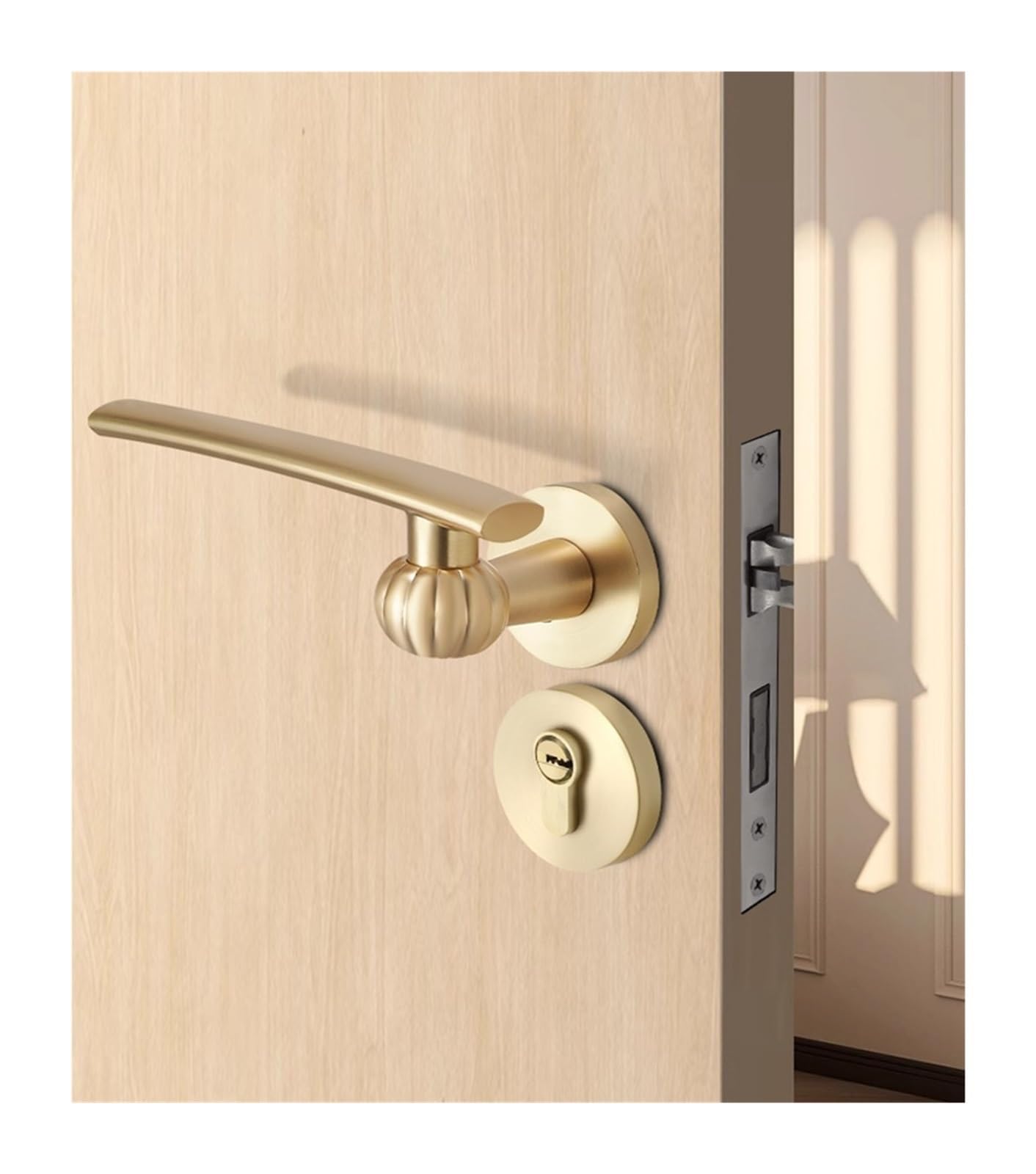 Serrure magnétique silencieuse contre le bruit nocturne, poignée en cuivre 72 Silent Lock