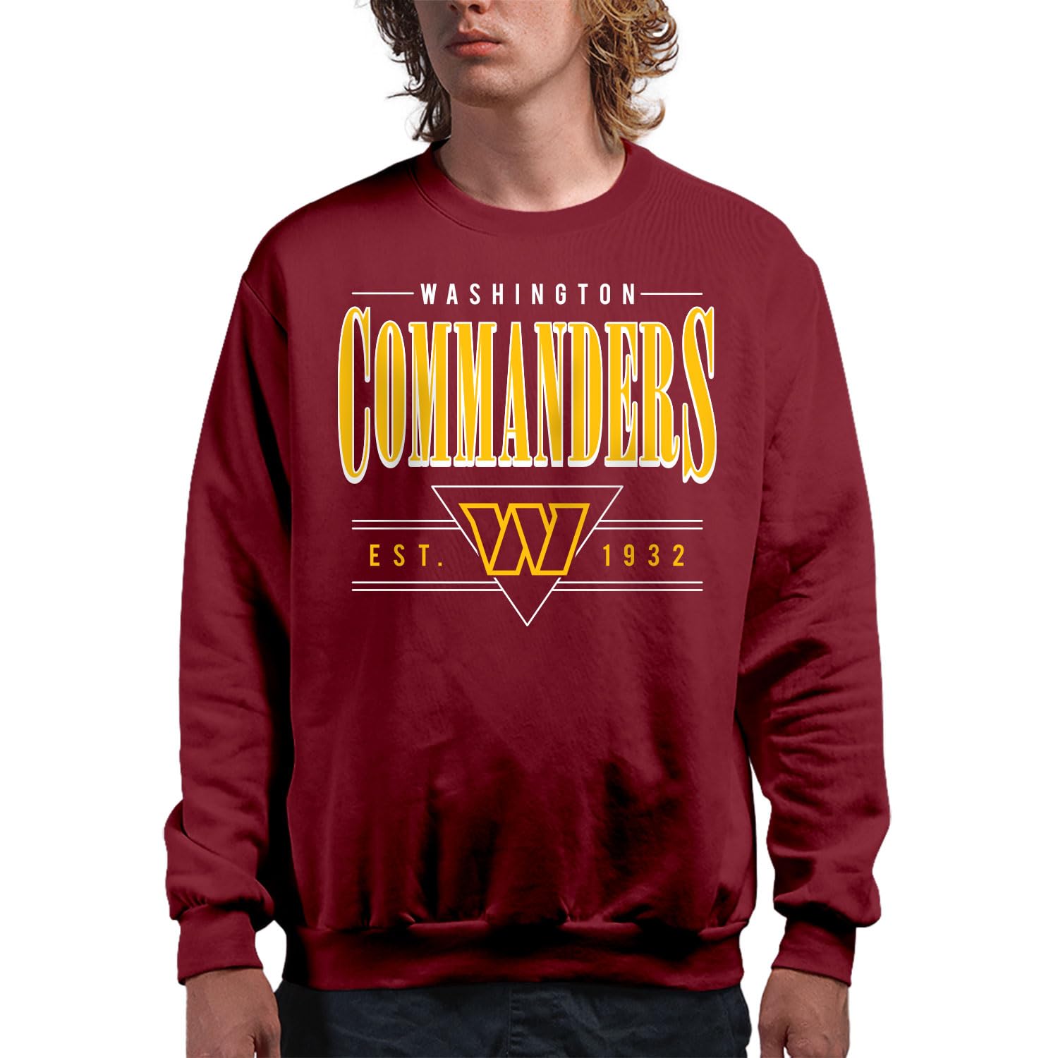 Junk Food Men's Standard x NFL-Established Retro-Officially Licensed Adult Crew Fleece Women