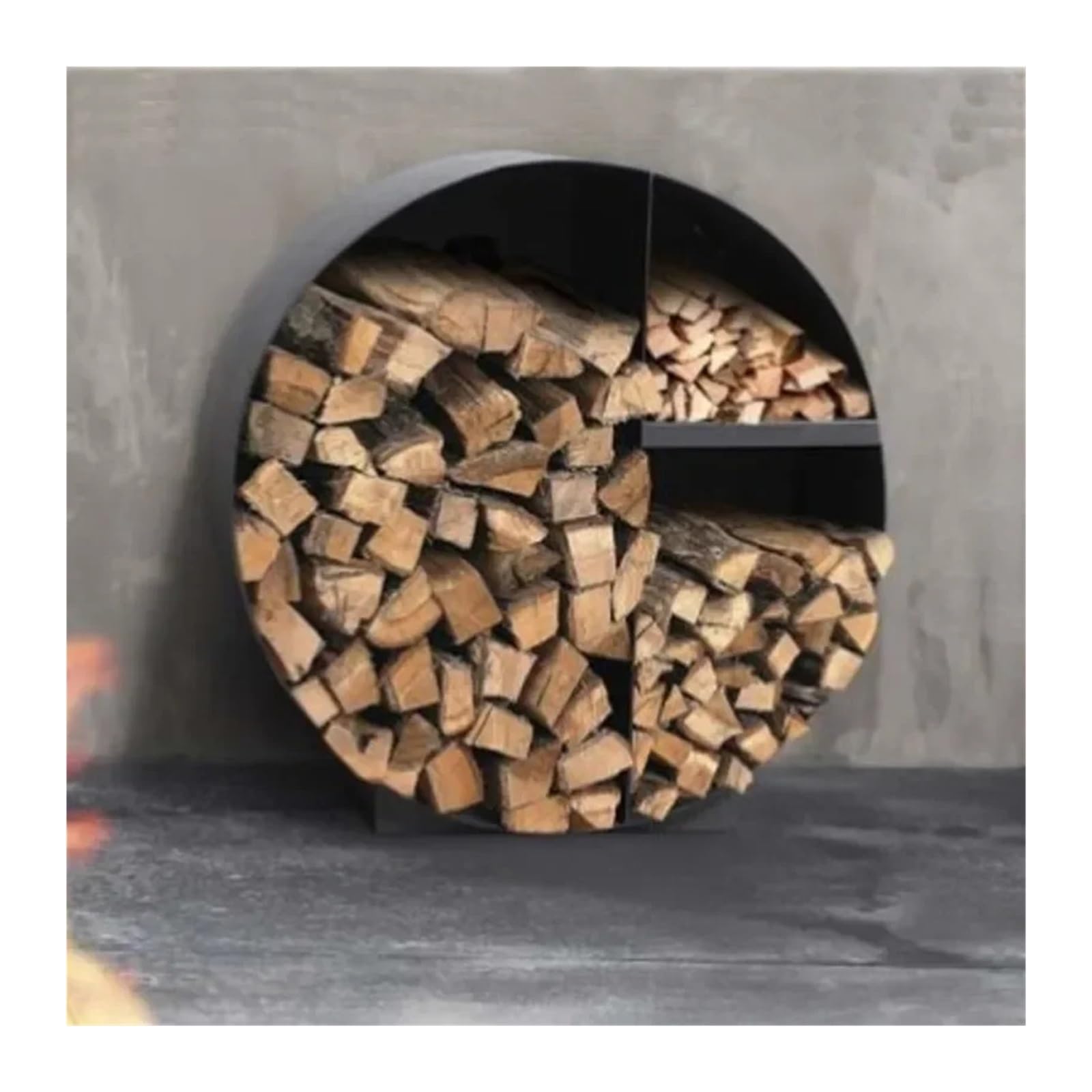 Portalegna Da Esterno Porta legna da ardere rotondo 3 in 1