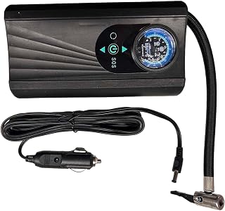 Qianly Electric Corded Car Tire Air Compressor Inflator with Pressure Gauge