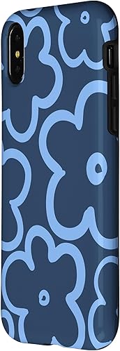 Miniatura 8 de Funda para iPhone 12 Mini con diseño floral azul marino y azul claro