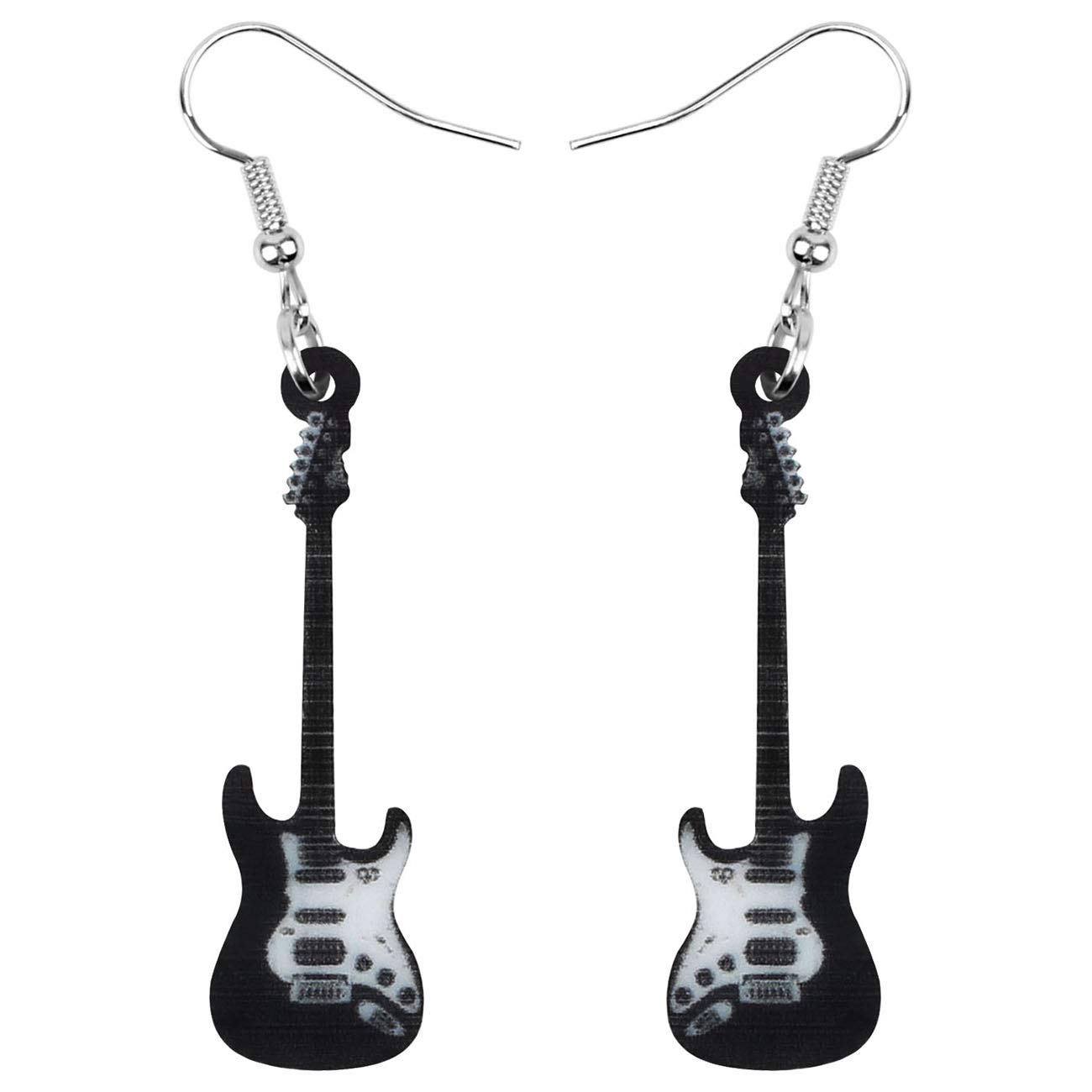 NEWEI Acrylic Anime Bass Guitar Violin Earrings Dangle Novelry Instrument Jewelry For Women Charm Gift