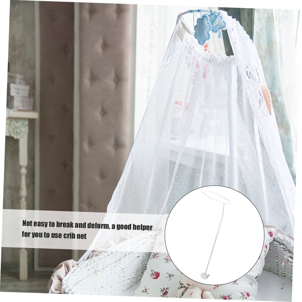 PRETYZOOM Soporte Resistente Mosquitera de Doble para Hierro Cuna Clip Instalación Fácil, 2 Juegos para Habitaciones Infantiles y Camping