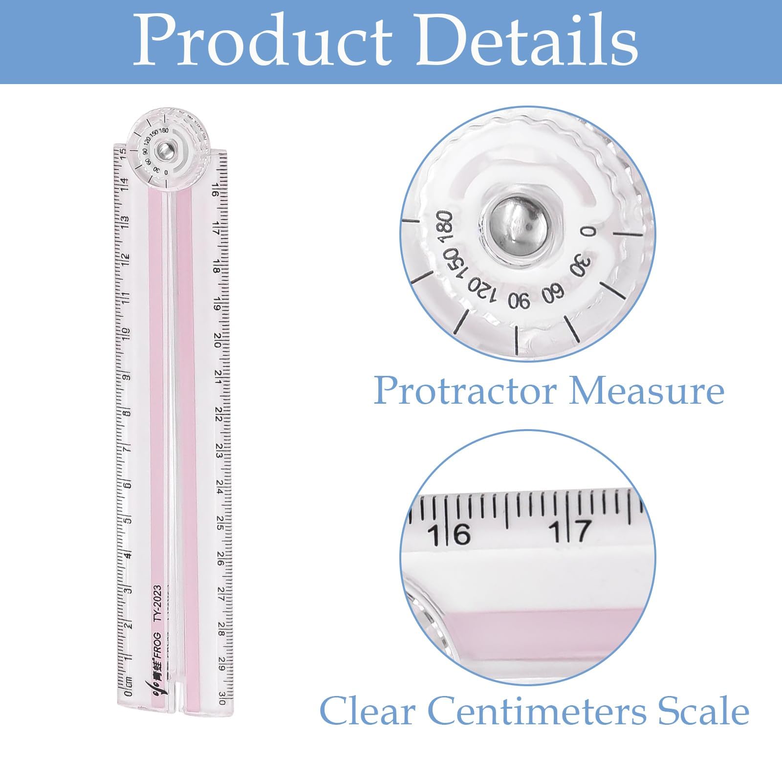 4 PCS 30cm Ruler Foldable, Clear Foldable Ruler, 15cm Transparent Straight Folding Ruler Folding Ruler 30cm for School Children Office - Image 3