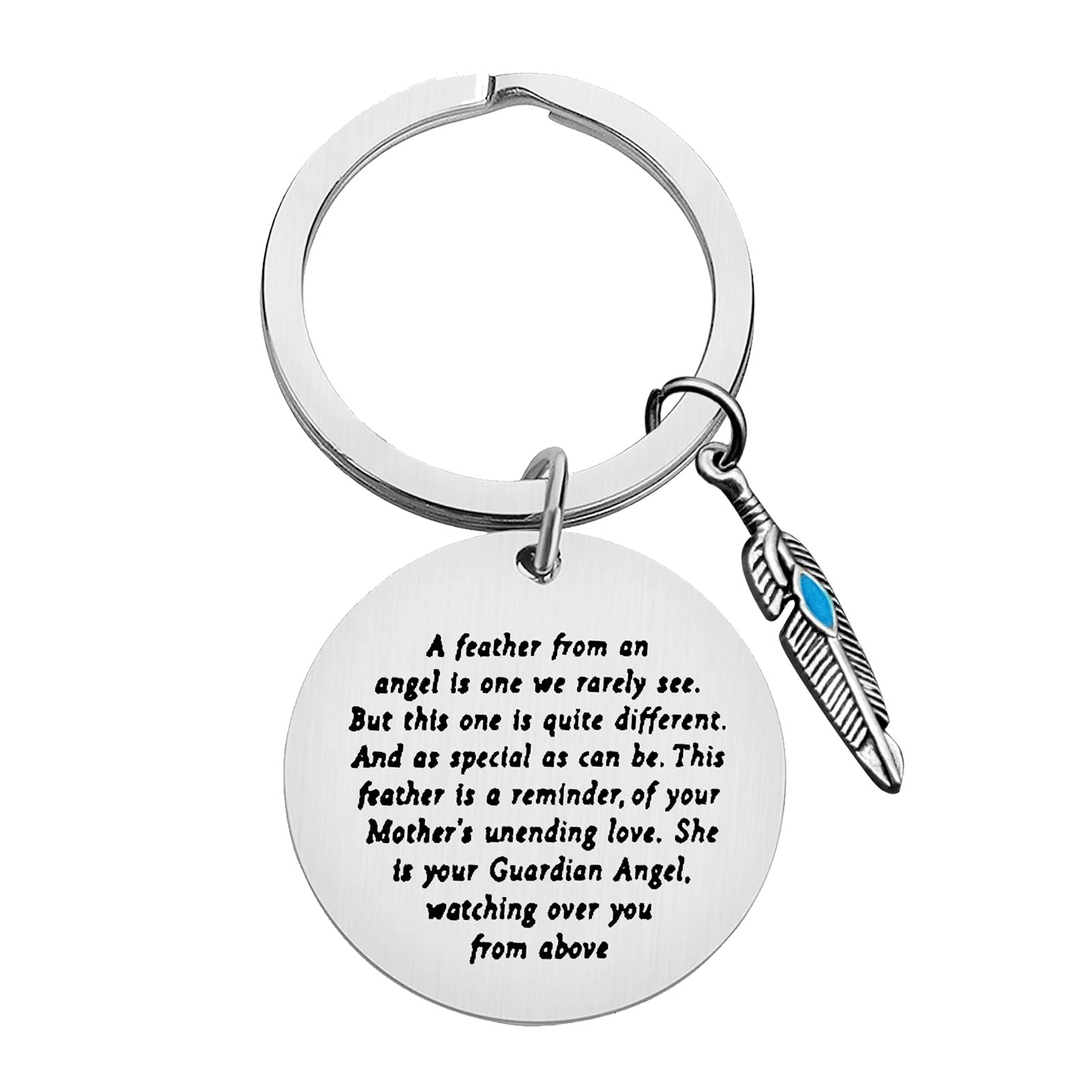 BaixianMom Memorial Keychain Loss of Mother Jewelry in Memory of Mom Keychain Mom Sympathy Gift Rememberance Gift Bereavement Gift for Daughter Son Loss Mom Gift for Friends Family