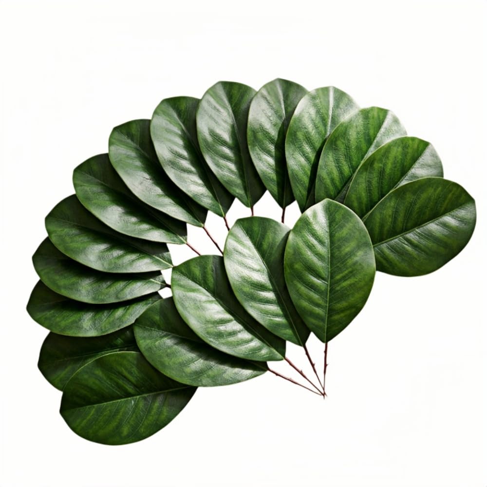 Feuilles de magnolia artificielles pour décoration de mariage et art de la table
