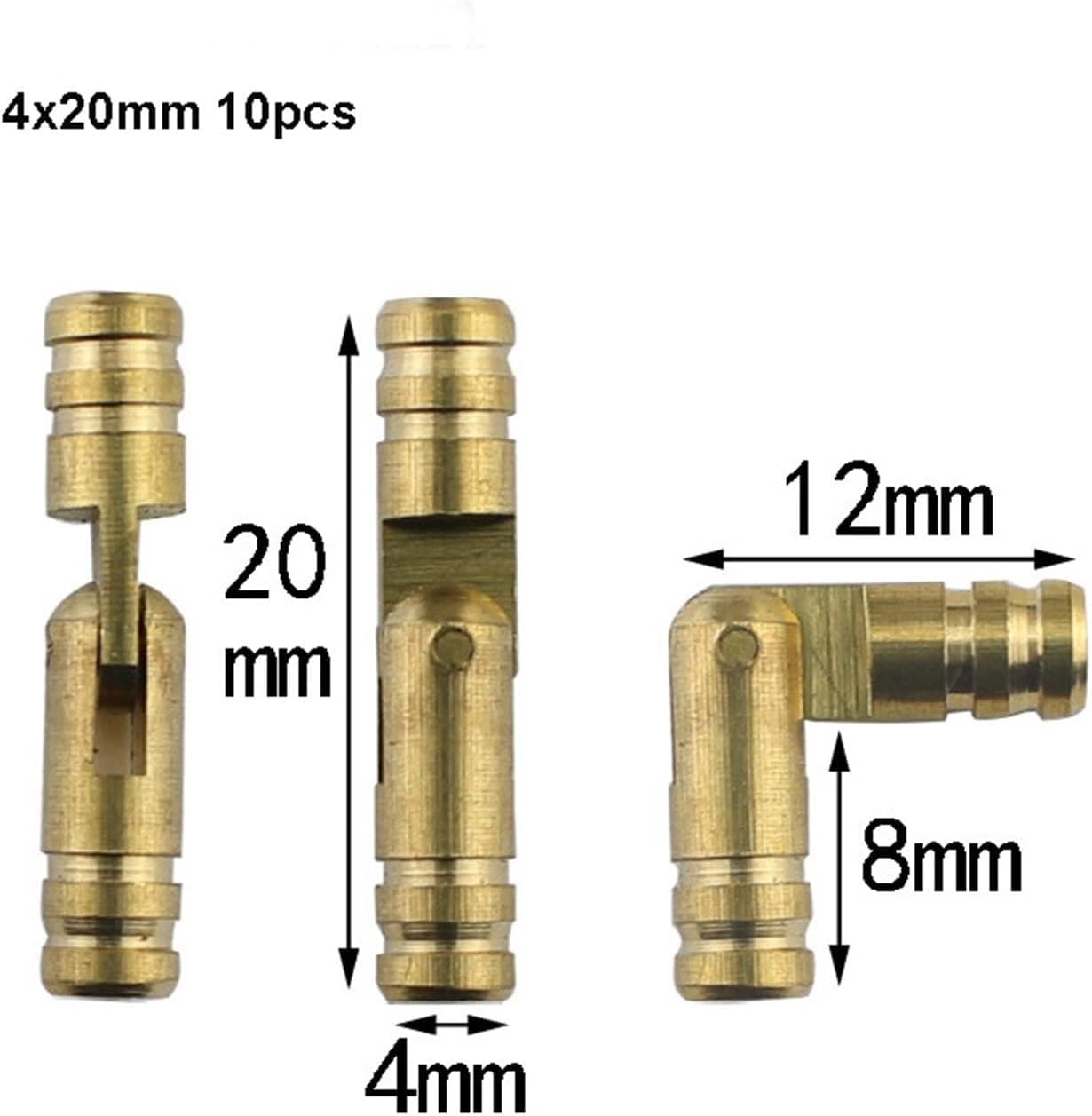 barrel hinges, Door Hinge,Bearing Hinges,Cabinet Hinges,10 Pcs Copper Barrel Hinges Cylindrical Hidden Cabinet Concealed Invisible Brass Hinges for Jewelry Box Case Furniture Hardware (Color : Gold 4x