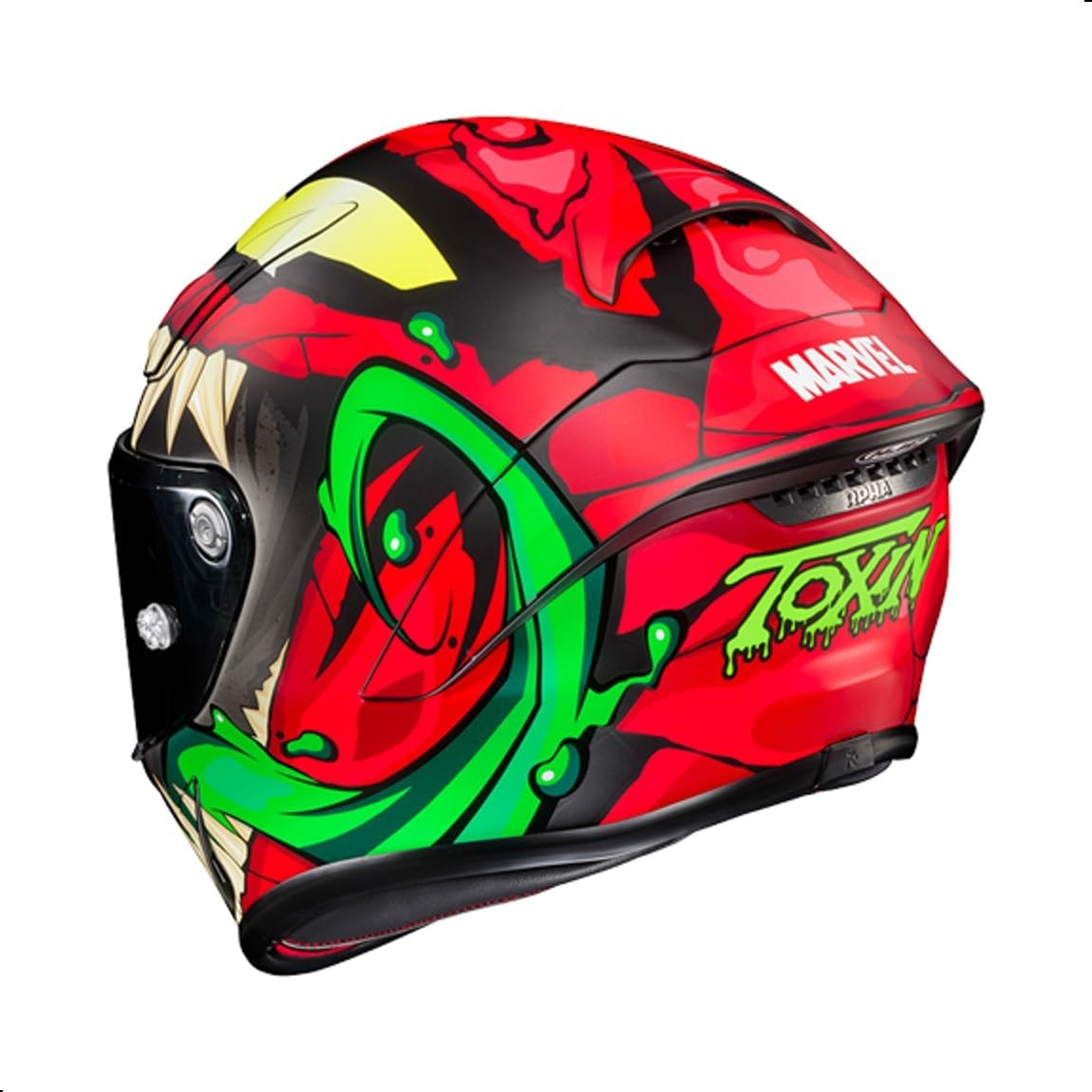 HJC RPHA 1N Toxin MC-1 Full Face Motorcycle Helmet, X-Large, Red/Green/Yellow