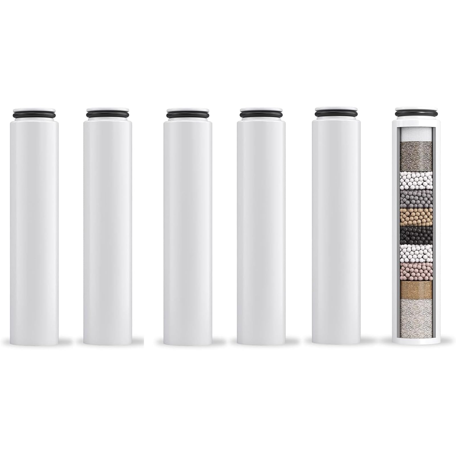 Duschwasserfilter kompatibel mit Cobbe – Reduziert trockene Haut, entfernt Chlor, 6 PCS – Ideal für empfindliche Haut – 