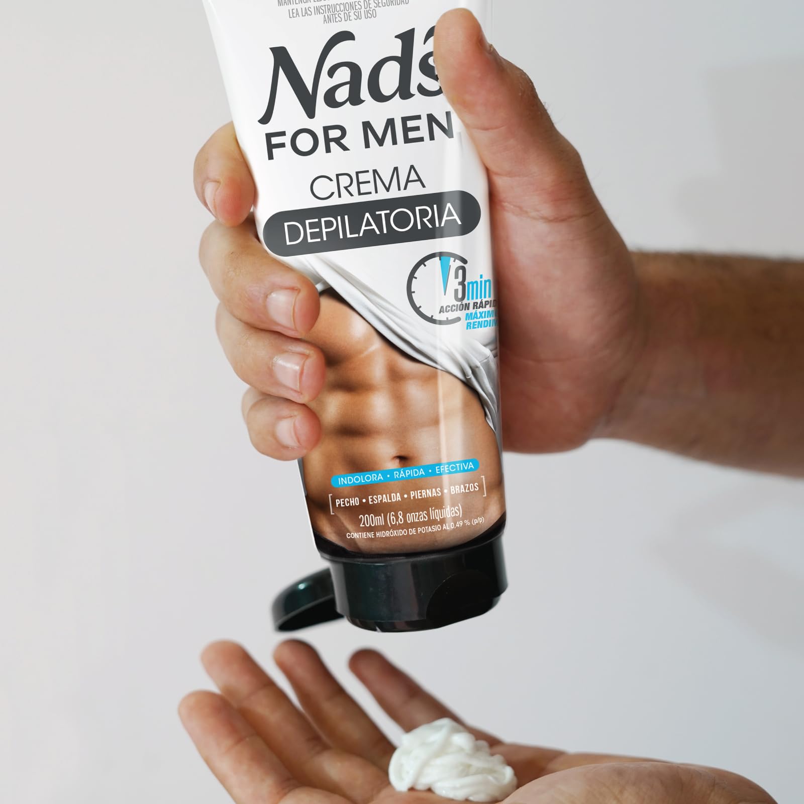 Nad's For Men Krem do depilacji ciała dla mężczyzn, klatki piersiowej, pleców, nóg i ramion, 200ml