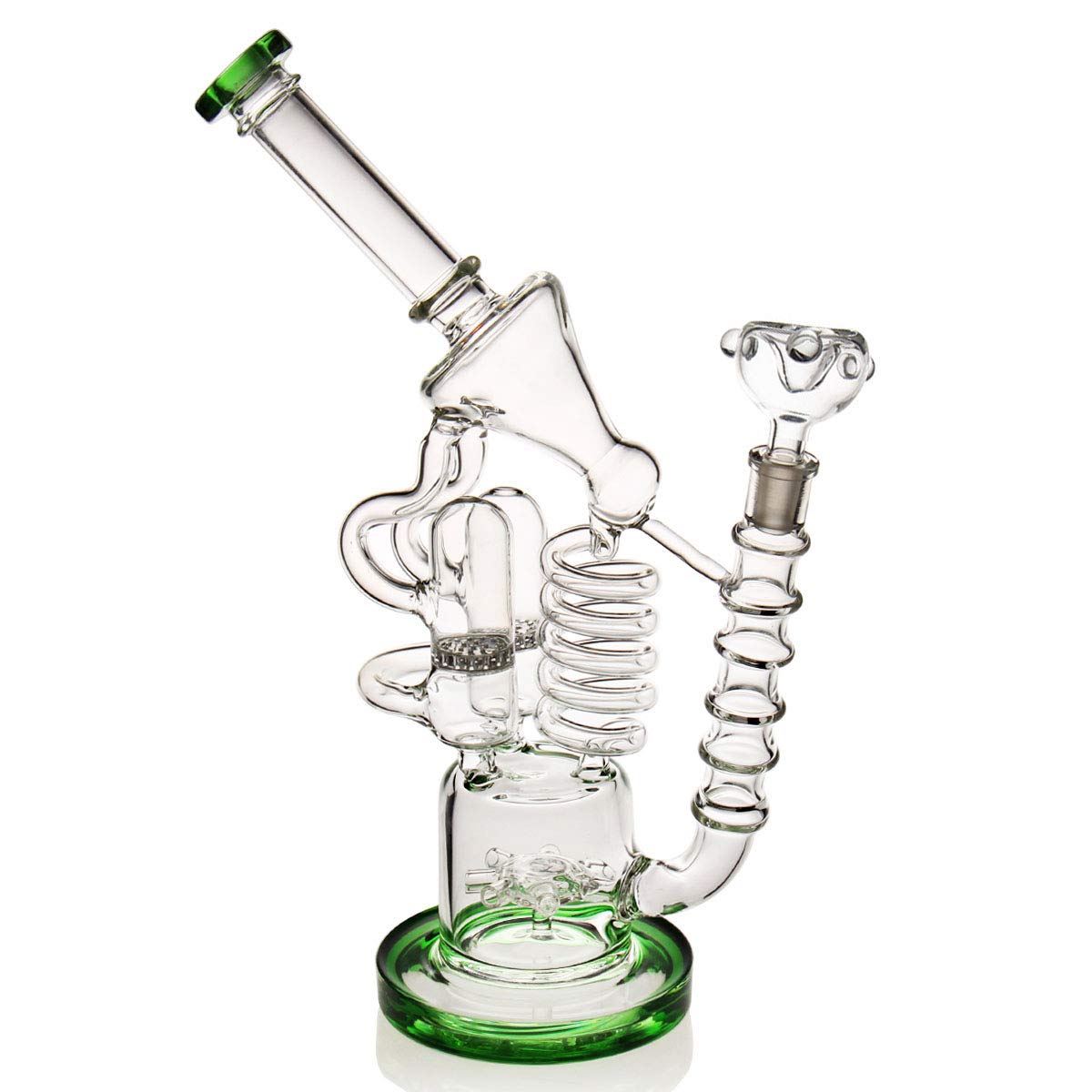 Glss Bong Gren - Bong de cristal reciclable (33 cm y 14,4 mm)