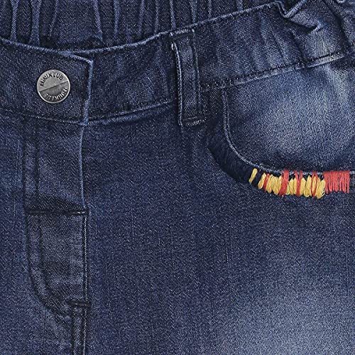 Image of miniklub Girls Navy Blue Solid Regular Shorts