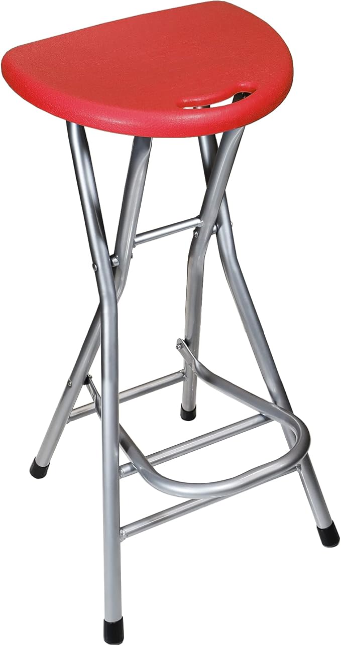Folding Stools for Adults Portable, 28 inch Collapsible Stool Heavy Duty, Indoor Tall Bar stools