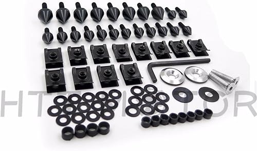 Miniatura 2 de HTTMT MT215-015 - Kit de pernos de carenado de espiga negra compatible con Kawasaki Ninja Zx6 Zx6R Zx9R 1998-2002