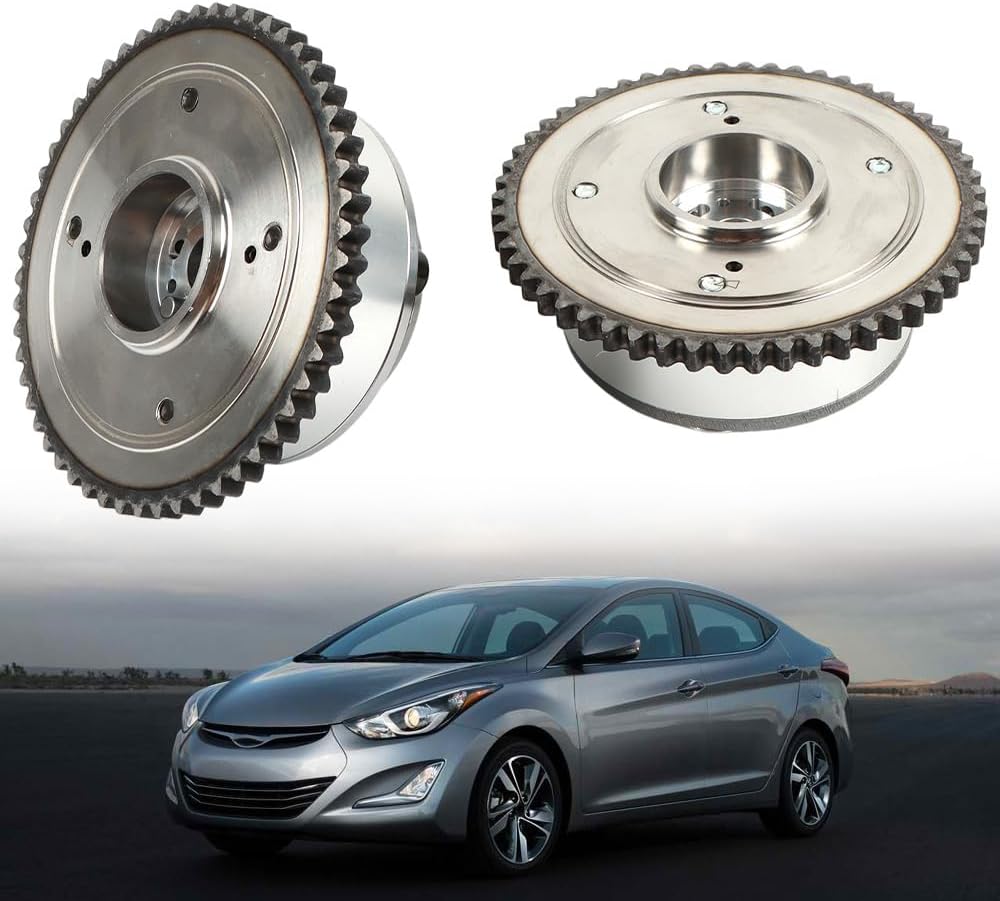 24370-2E010 24350-2E011 2PCS 41 teeth Intake & Exhaust VVT Timing Sprocket Gear Camshaft Adjuster Fits for Hyundai Kia Soul Kona Forte Elantra Tucson Sportage 2.0L 2015-2020 After-Market Parts