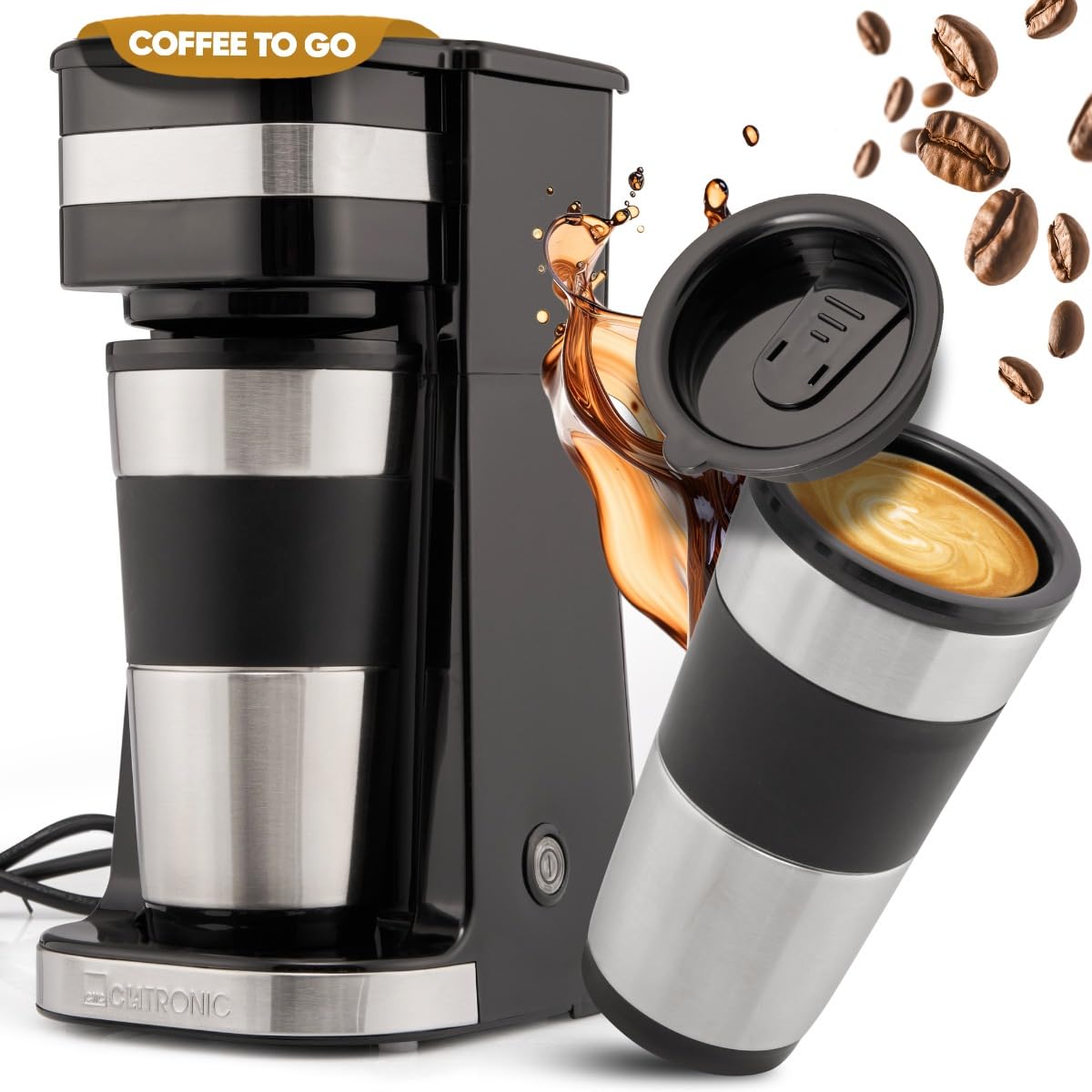 Clatronic Kaffeemaschine KA 3733 mit Kaffee To Go Becher