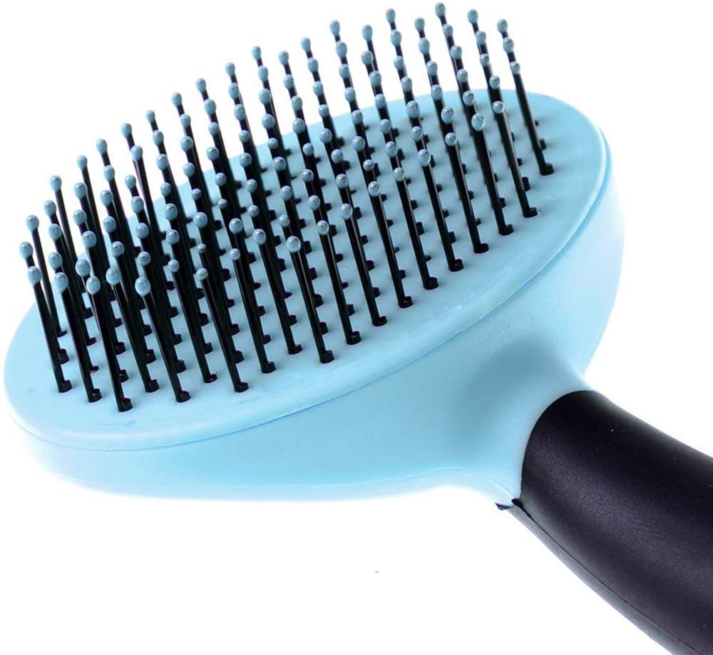 YHW Kit de Tijeras de Aseo, Cepillo de Aseo para Mascotas, Cepillo de Silicona para Perros y Gatos, Masaje para el Pelo Corto o Largo
