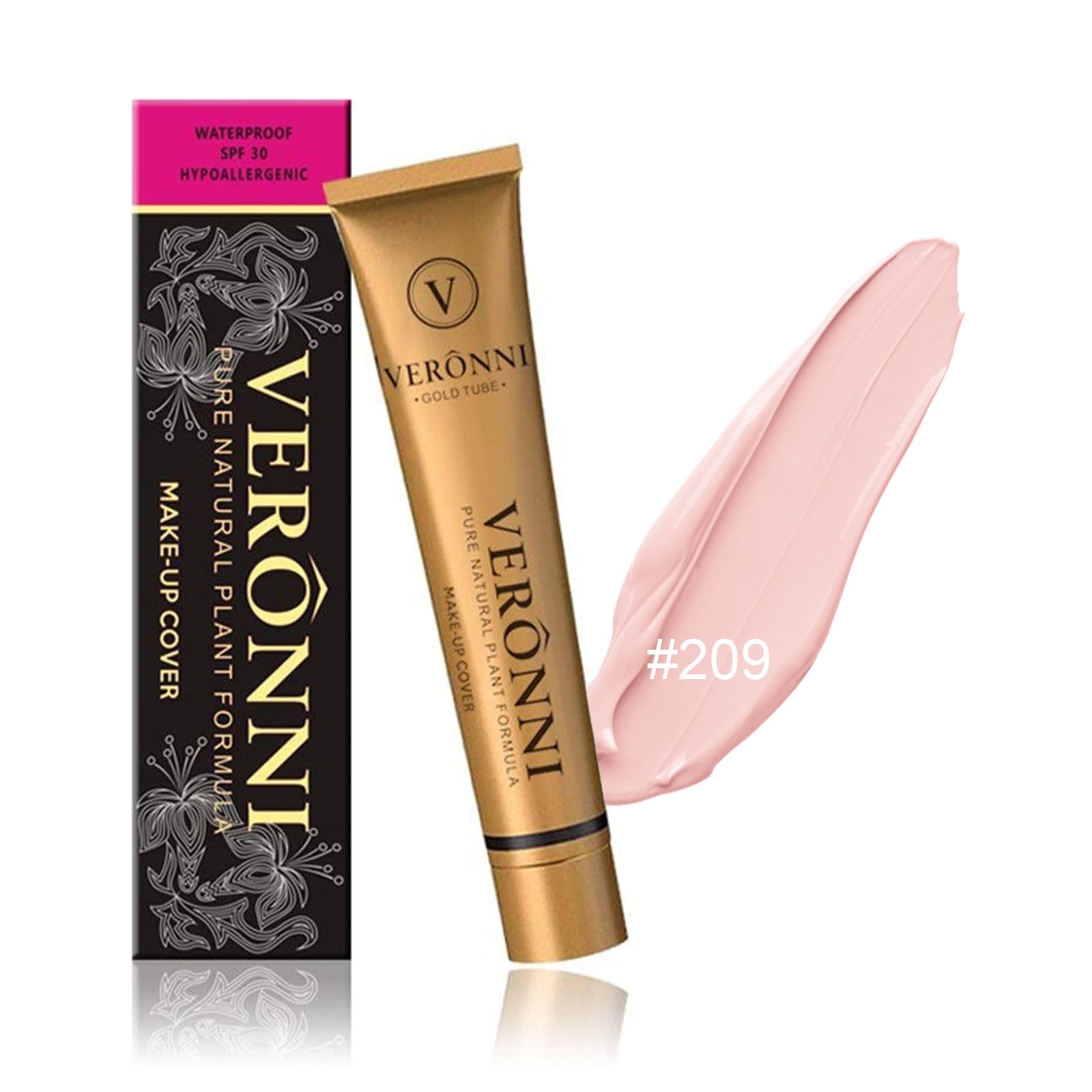 VERONNI Makeup Cover Concealer Makeup Cover Up Waterproof Foundation Amazing Scar Make Up Concealer SPF 30 1.1OZ/30g (209) 1.1 Ounce (Pack of 1) 209