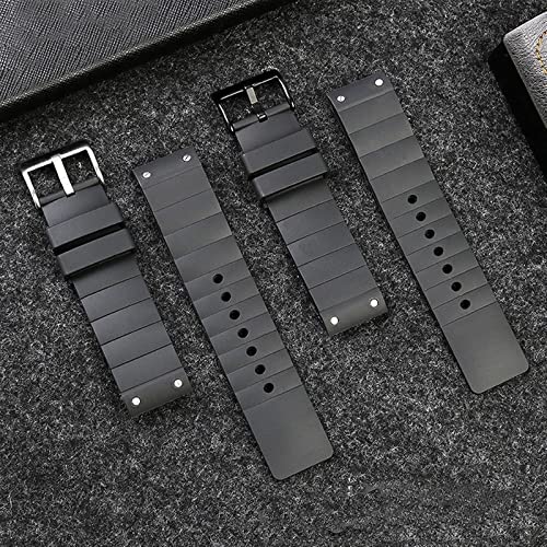 Bracelet silicone de qualité pour boîtier Cartier Santos 100 23mm - 3