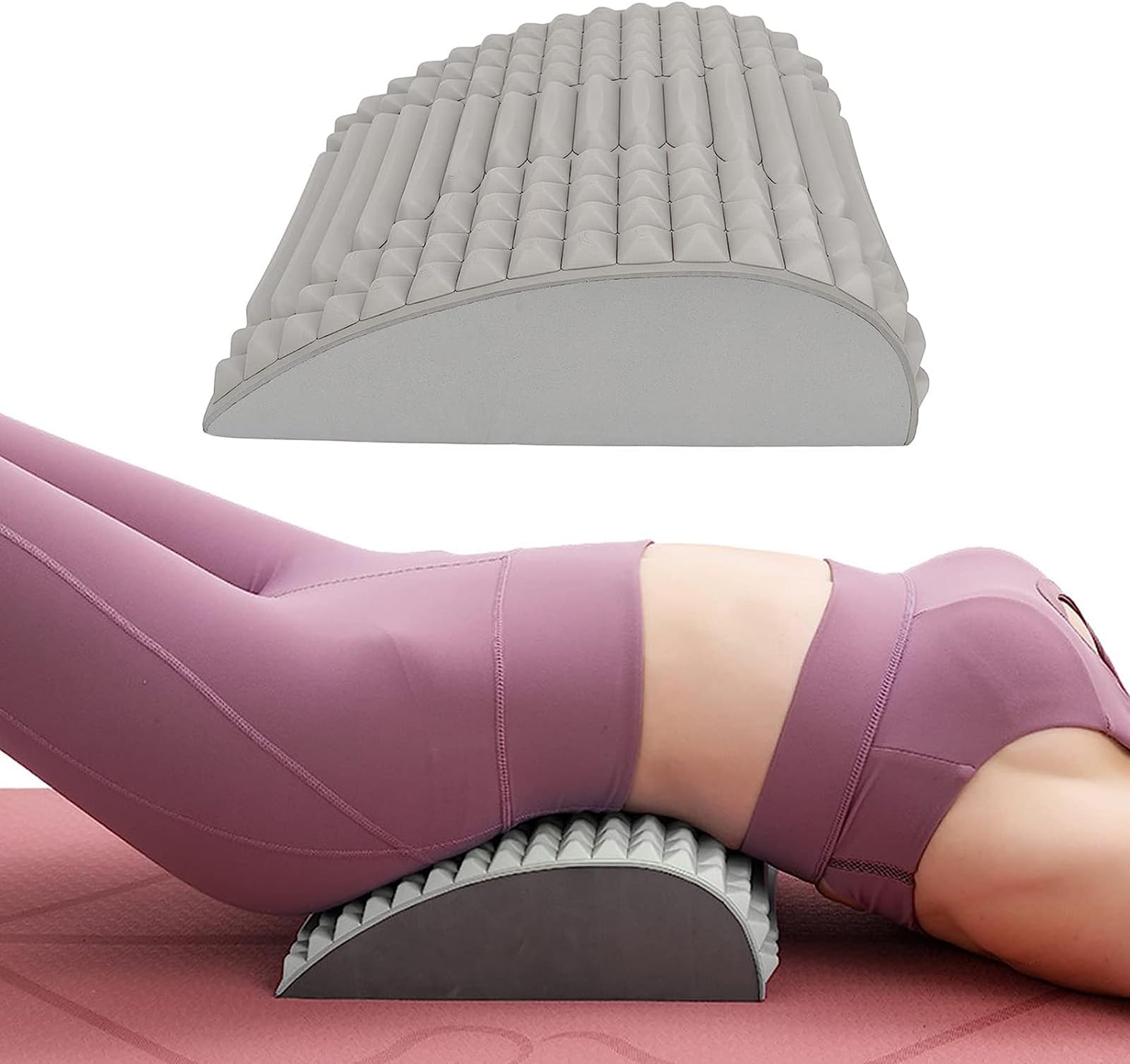 GABCHI Refresh -Neck & Back Stretcher, Back and Neck Stretcher Posture Corrector, Lumbar Stretcher for Neck Pain Relief, Lower Back, Upper Back and Shoulder,Grey