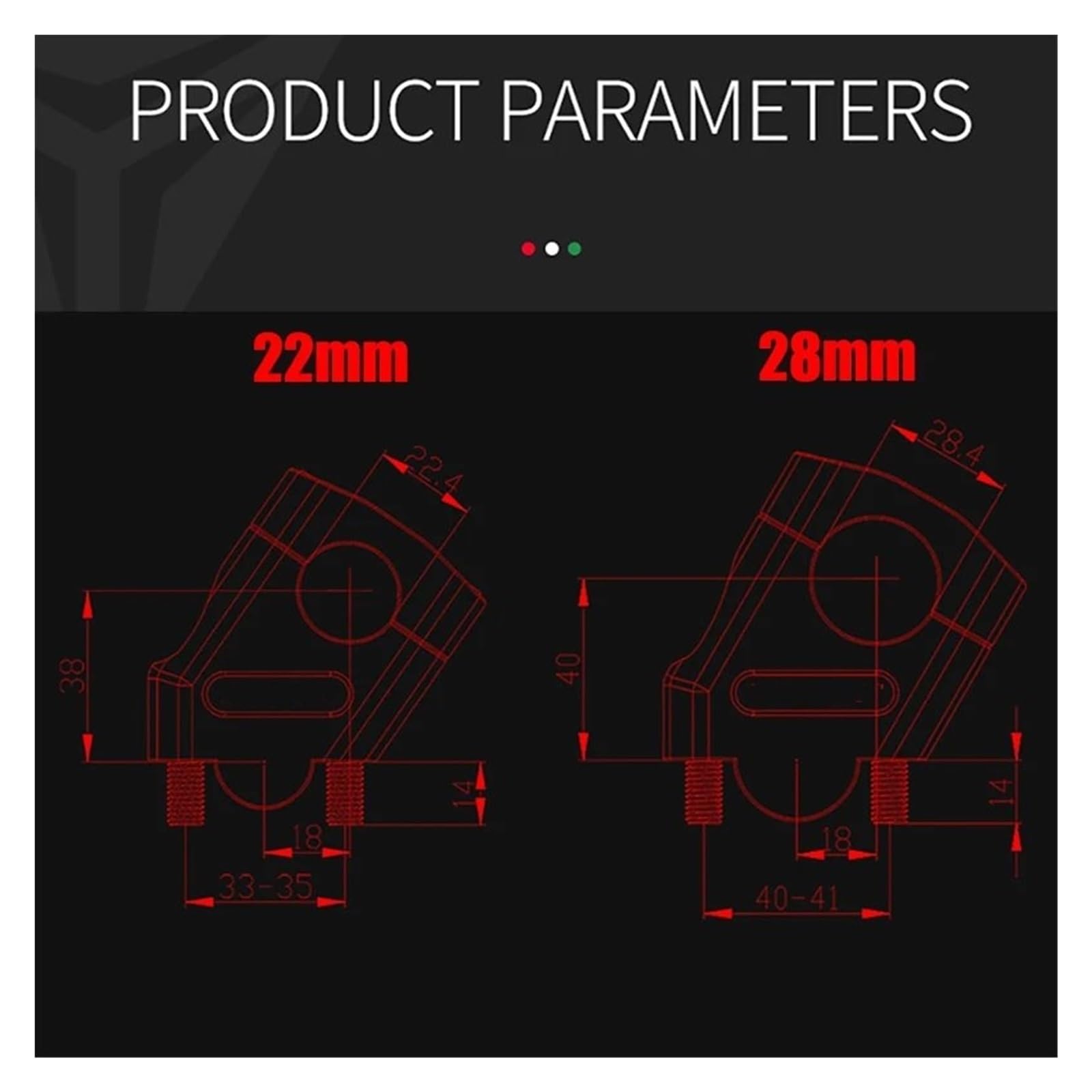 pour BMW 22mm 28mm Moto Guidon Riser Motocross Rehaussement Pince Montage Barre Risers Universel Rehausse De Guidon