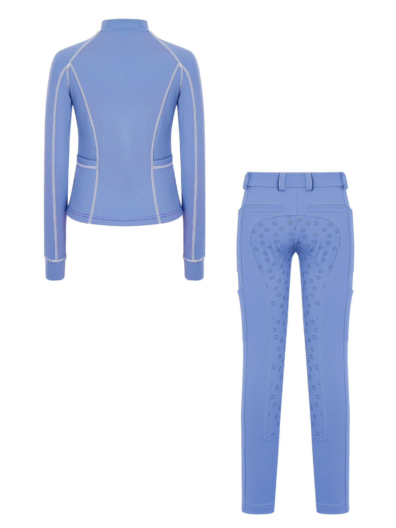 Dziecięcy dres sportowy, dres treningowy, dres do joggingu, antypoślizgowe legginsy do jazdy konnej, sportowy strój jeździecki, zestaw części