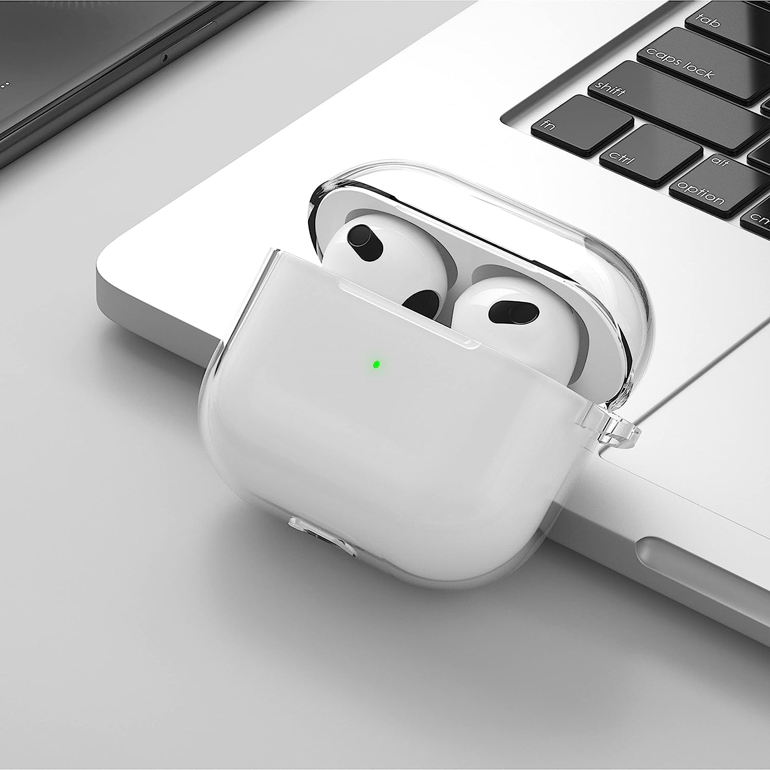 Minesk Airpods 4 ile Uyumlu Şeffaf Cyrstal Clear Ultra Berrak Silikon Kılıf - Alt Üst Ayrı (Airpods 4)