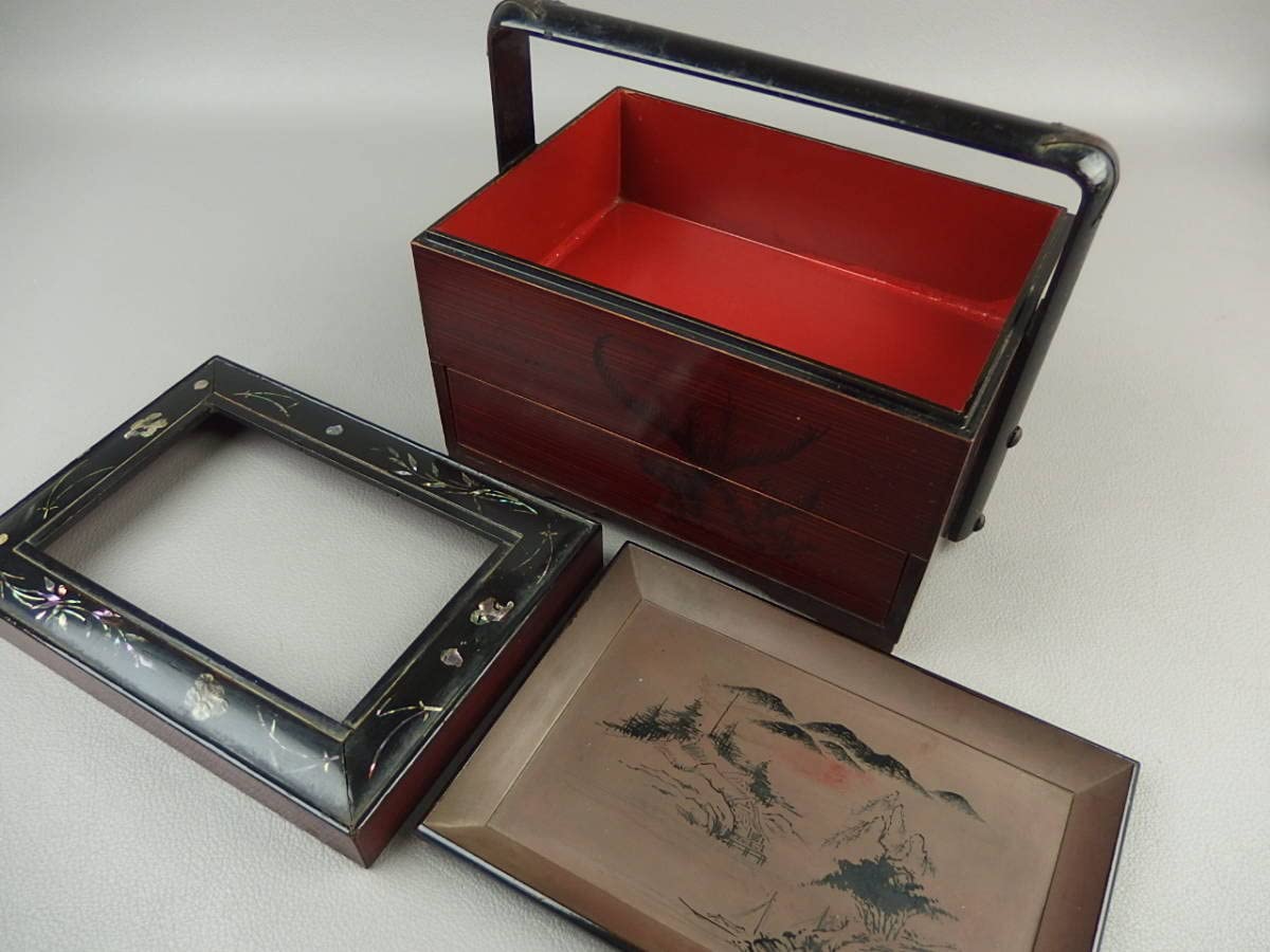 Amazon.co.jp: 【骨董茶道具】古い螺鈿細工煙草入？煙草盆？dn095ul