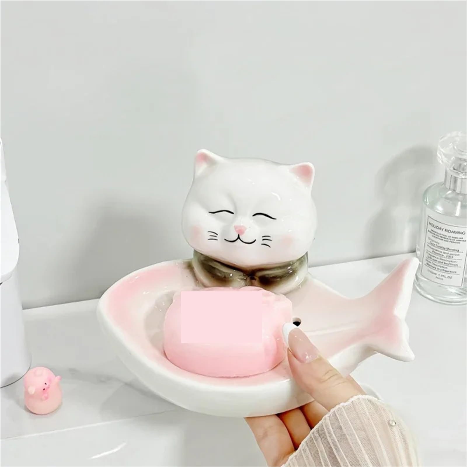Jabonera Caja de jabón cerámica | Drenaje Hogar Baño Baño Plato Estante Decoración Accesorios