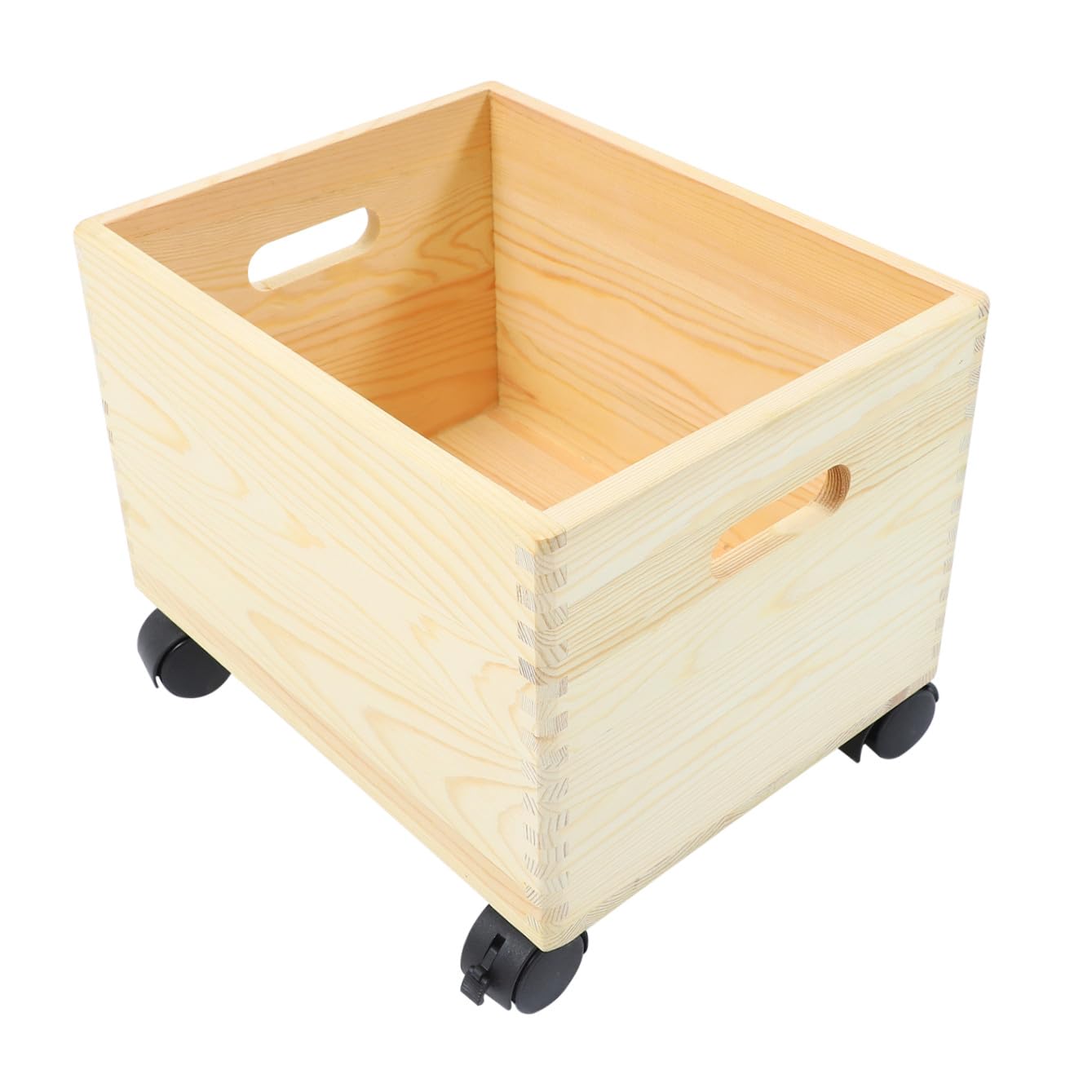 OSALADI Caja de Almacenamiento de Madera Ruedas Hogar | Gran Capacidad, Estructura Abs, Uso Portátil, Acabado Decorativo y Práctico para Organización Diaria