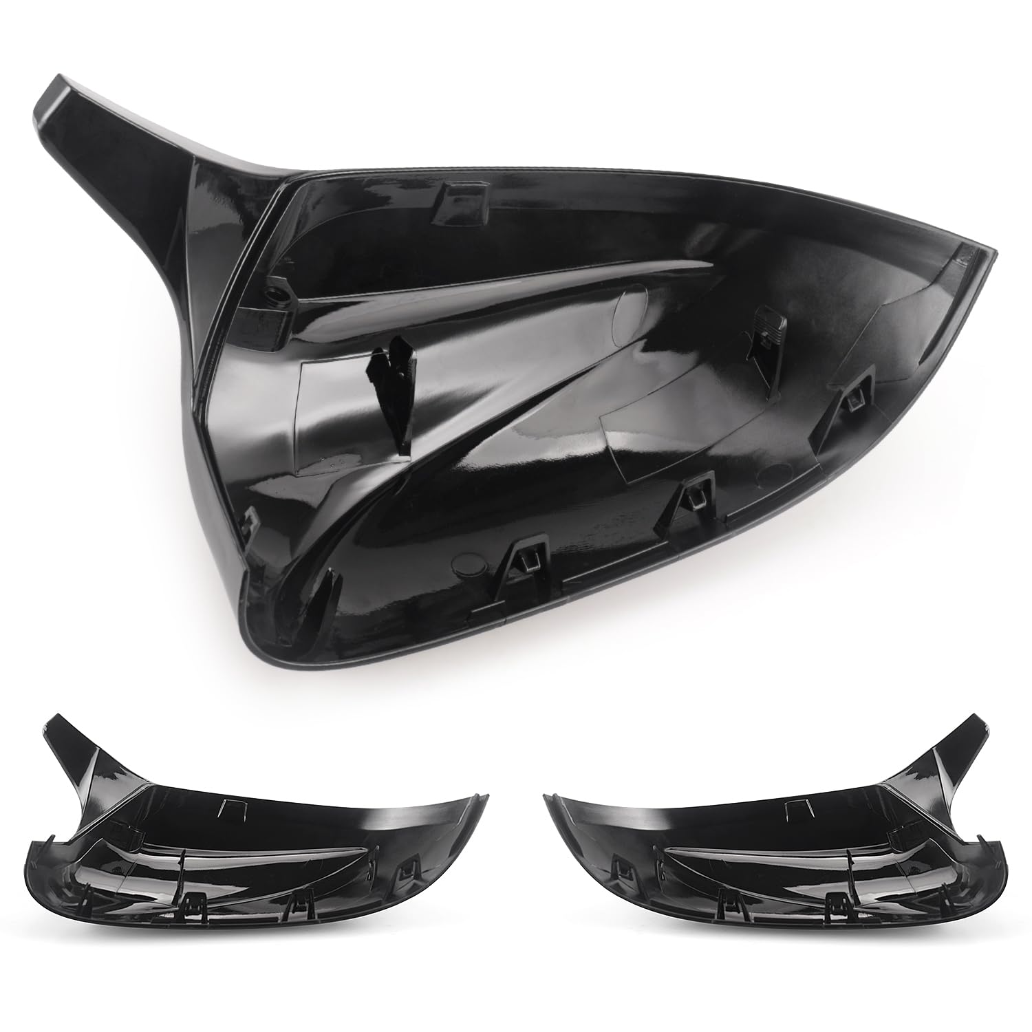 Coperchio Dello Specchio Laterale, Ricambio per Specchietto Retrovisore Compatibile con BMW X3 G01 X4 G02 X5 G05 X6 G06 2018-2022 iX3 2022-2023 X7 G07 2019, Nero Lucido, 2 Pezzi