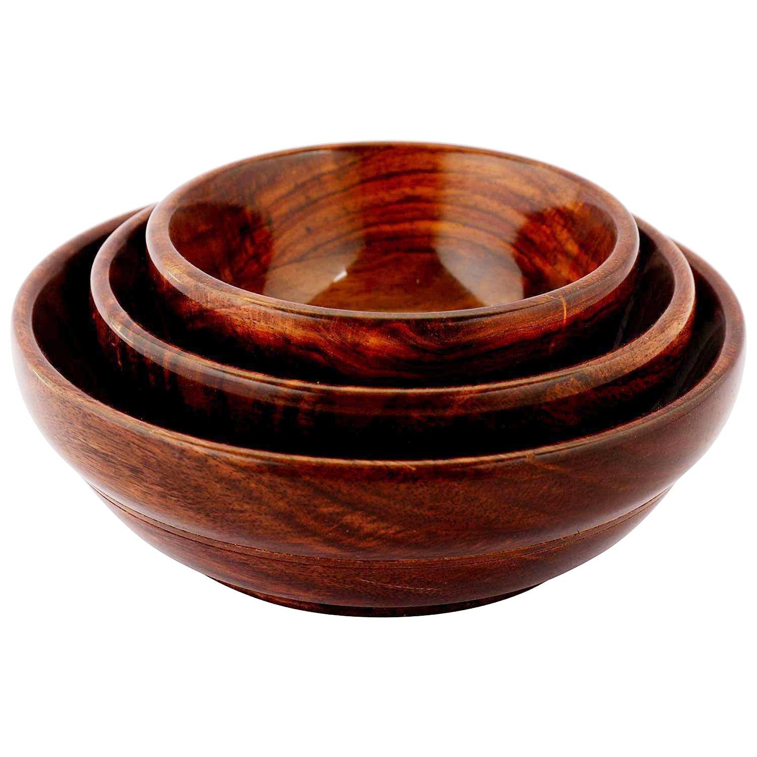 Buy Dime Store Wooden Hand Carved Multipurpose Bowl for Serving Dessert