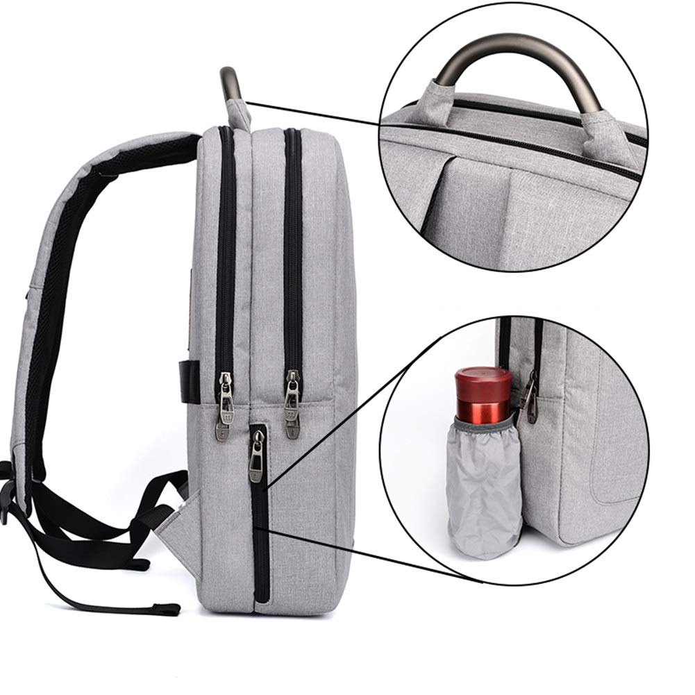 Torba na laptopa Business Bag plecak męski na ramię luźny prosty plecak student para torba podróże spersonalizowany kobiecy bagaż podręczny Fengming (kolor: szary, wymiary: 30 x 11 x 43 cm)