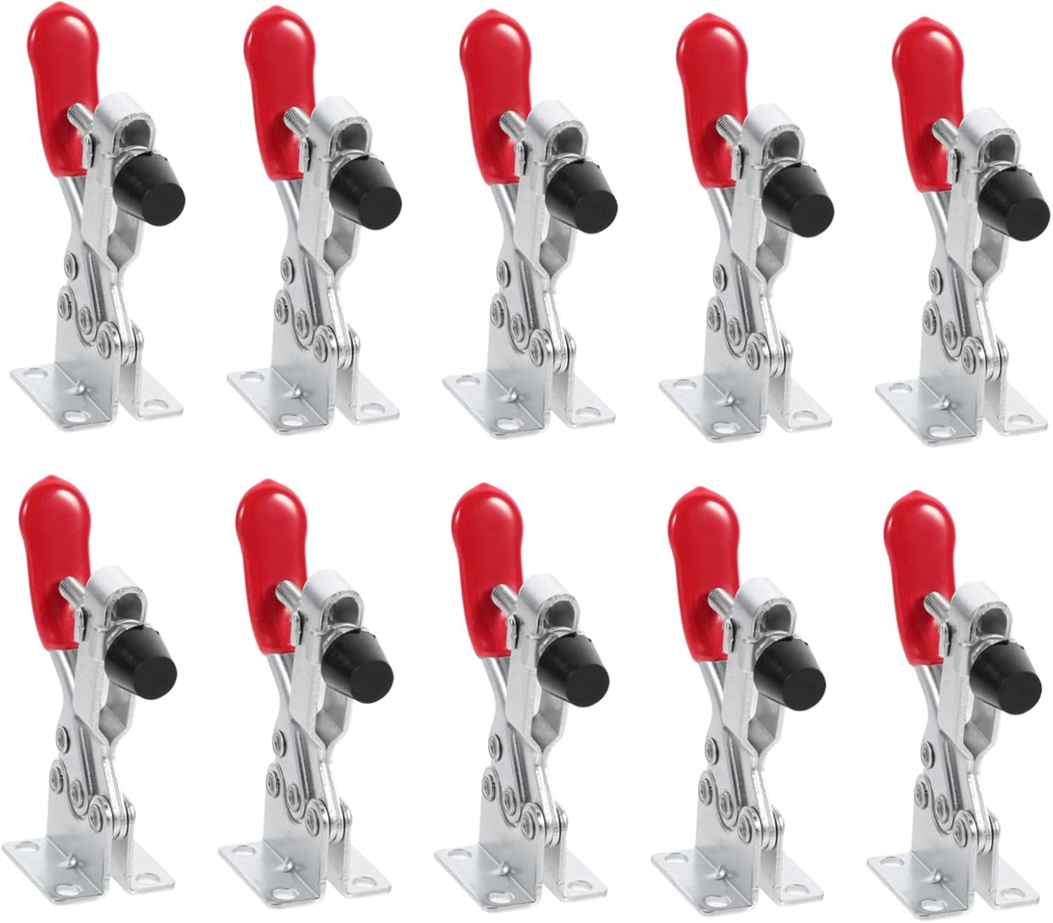 10pcs Plated Toggle Clamp for Woodworking Welding and Machinery Assembly High Strength and Clamping Force