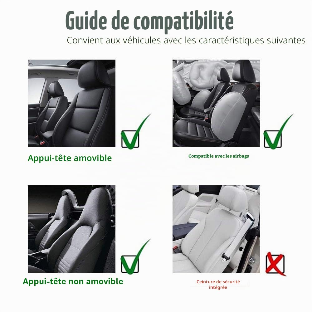 TOYOUN Lot de 2 Housses de Siège Avant Universelles Imperméables à Dossier Haut - Motif Camouflage vert forêt S'adapte à la plupart des Voitures Camions SUV et Camionnettes Protection de Siège Voiture