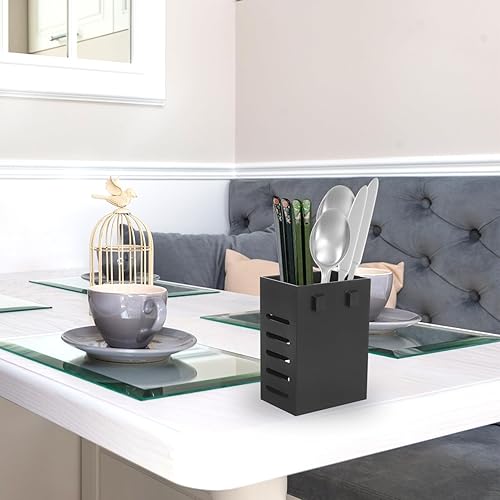 Miniatura 3 de UPKOCH Soporte de plástico para cubiertos de pared, soporte para utensilios de cocina, palillos colgantes, estante de secado, tenedor, escurridor,