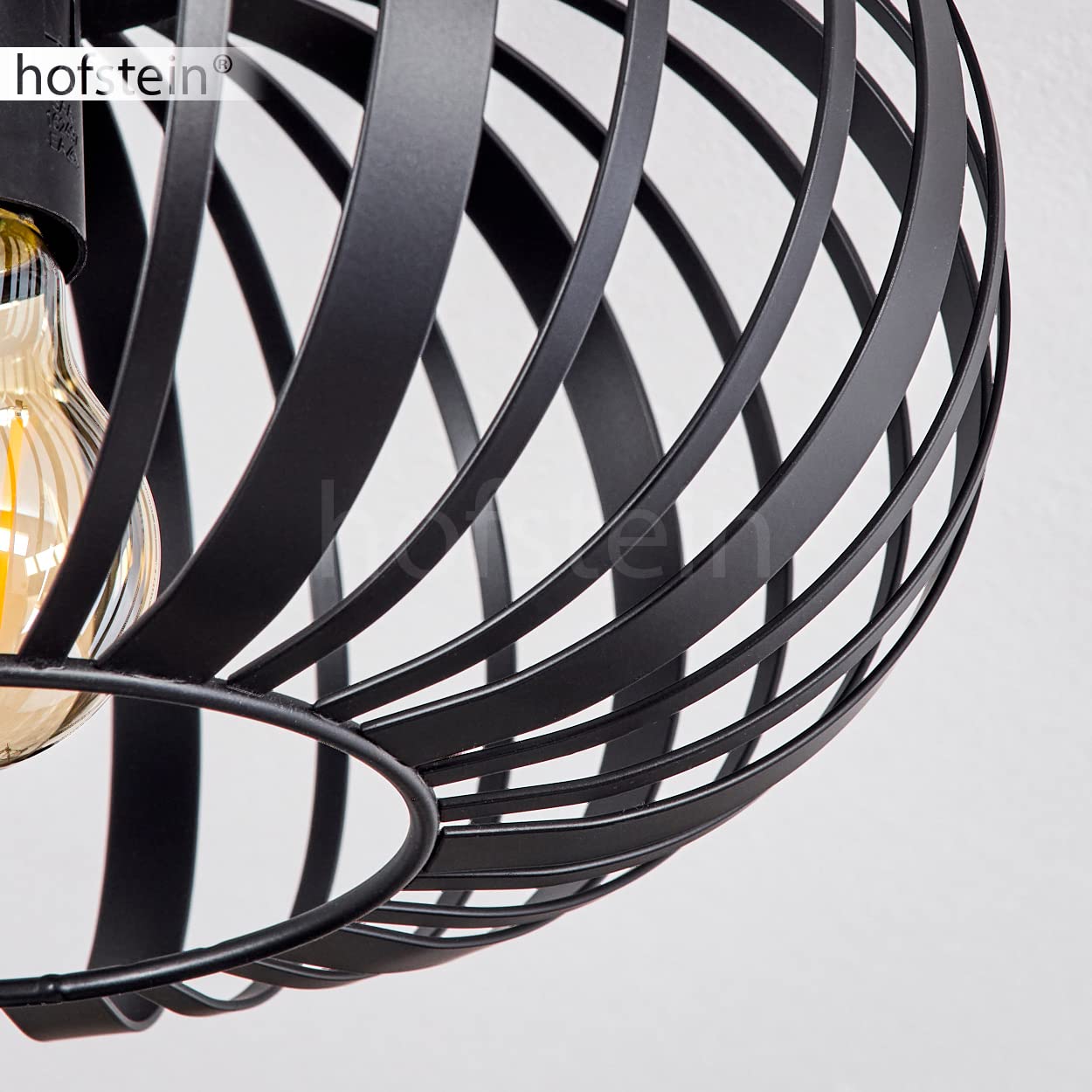 Ronde plafondlamp zwart met smoke glas, 3-lichts - Jenthe