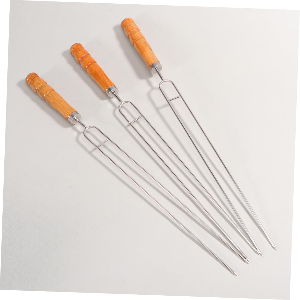 Sosoport 6pezzi Forchette Per Barbecue Inossidabile Con Skewers Punte Per Grigliate Per Picnic Random